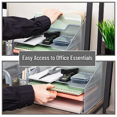 Mind Reader Three-Tiered Desk Organizer Tray