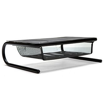 Mind Reader Monitor Stand And Desk Organizer with Sliding Drawer