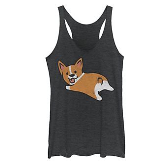 Juniors' Corgi Porgi Dog Graphic Tank Top