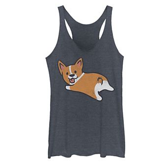 Juniors' Corgi Porgi Dog Graphic Tank Top