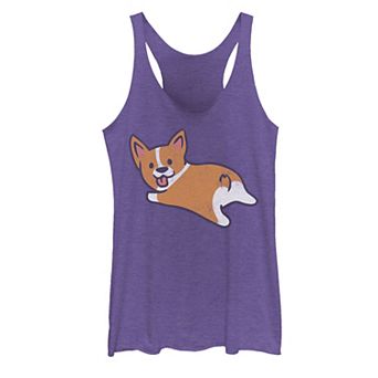Juniors' Corgi Porgi Dog Graphic Tank Top