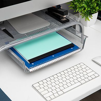 Mind Reader Monitor Stand With Drawer