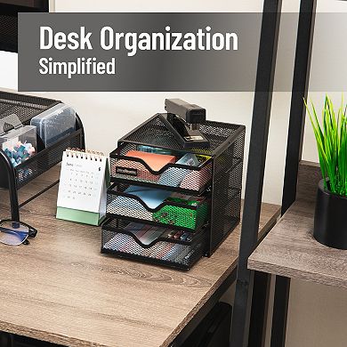Mind Reader Mesh Mini 3 Tier Drawer Organizer