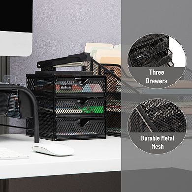 Mind Reader Mesh Mini 3 Tier Drawer Organizer