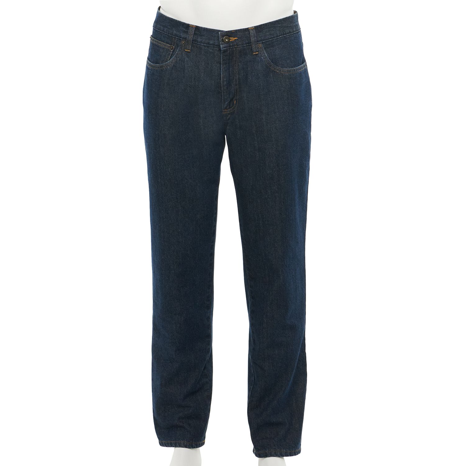 fleece lined straight leg jeans