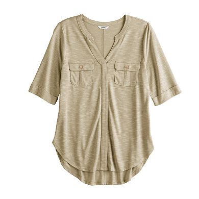 Women's Sonoma Goods For Life® Elbow Sleeve Utility Shirt