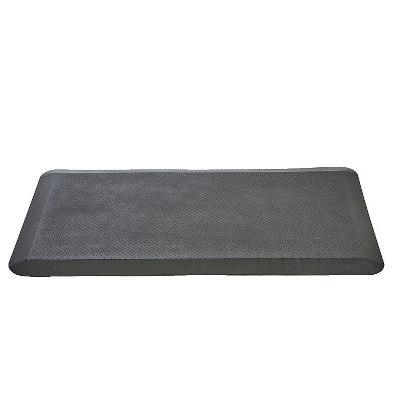 Mind Reader Anti Fatigue Kitchen Mat, Standing Desk Mat, Cushioned Mat, Office, Kitchen, Rubber, 39.5 x 20.25 x 0.75, Black