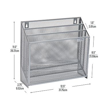 Mind Reader 3 Tier Vertical Mount Wall File Holder
