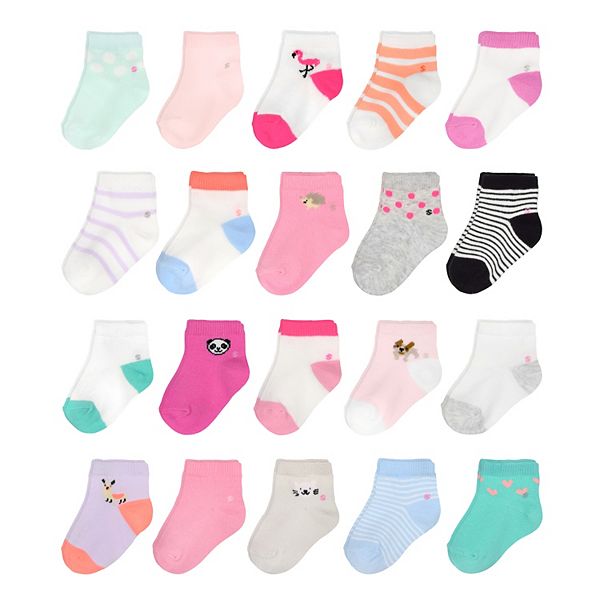 Baby / Toddler Girl Jumping Beans® 20 Pack Ankle Socks