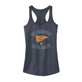 Disney's Up Wilderness Explorer Pennant Collegiate Juniors' Tank Top