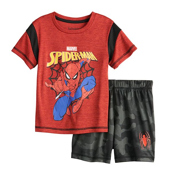 Toddler Boy Jumping Beans® Spider-Man 2 Piece Poly Active Tee & Shorts Set