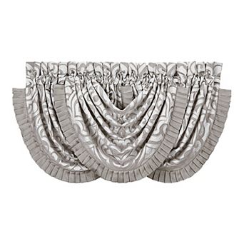Five Queens Court Lafayette Silver Window Waterfall Valance
