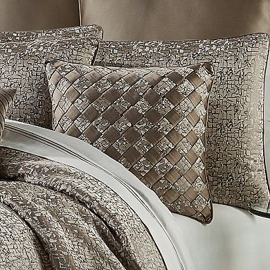 37 West Calgary Taupe 18" Square Decorative Throw Pillow