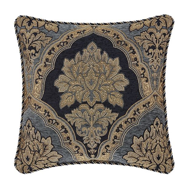 Five Queens Court Bristol 18 Square Decorative Throw Pillow Indigo