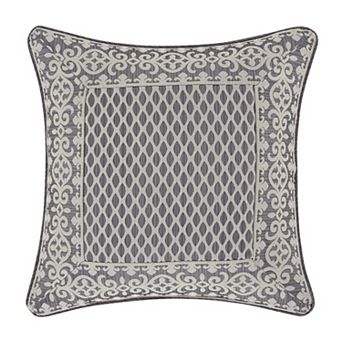 Five Queens Court Houston Charcoal 18" Square Decorative Throw Pillow