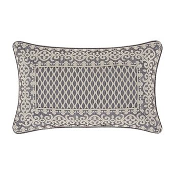 Five Queens Court Houston Charcoal Boudoir Decorative Throw Pillow