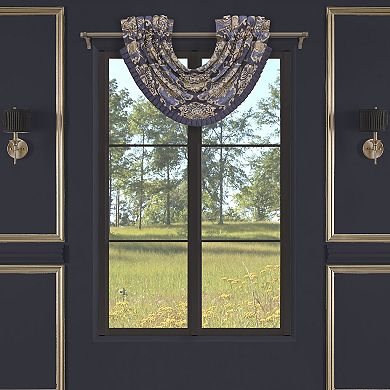 37 West Woodstock Indigo Window Waterfall Valance