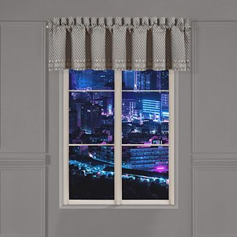 Five Queens Court Houston Charcoal Window Straight Valance