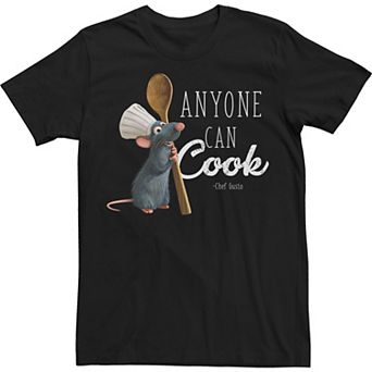 Big & Tall Disney / Pixar Ratatouille Remy Bold Anyone Can Cook Text Tee