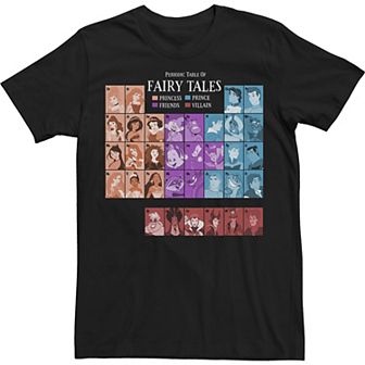 Big & Tall Disney Princess Table Periodic Table Tee