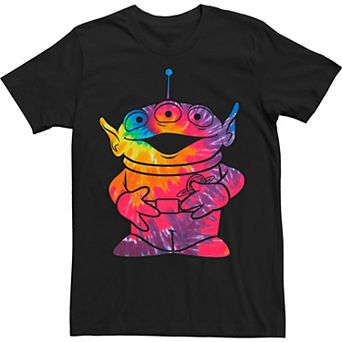Big & Tall Toy Story Tie Dye Alien Neon Pattern Tee