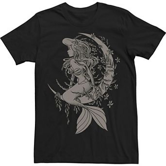 Big & Tall Disney Little Mermaid Ariel Tattoo Style Portrait Tee