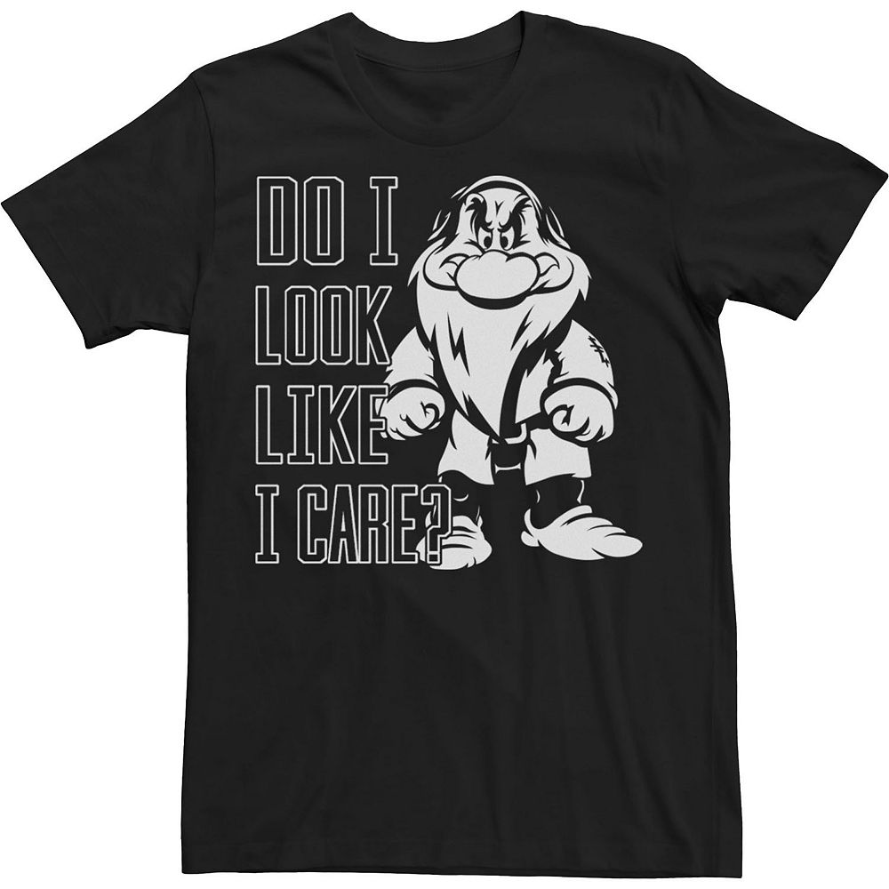 Big & Tall Disney's Snow White Grumpy Do I Look Like I Care Tee