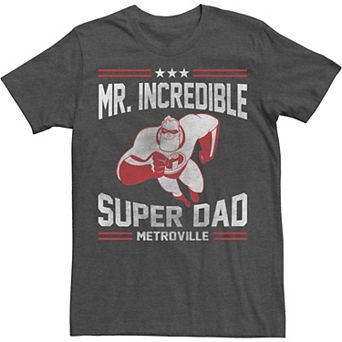 Big & Tall Incredibles Sporty Super Dad Fathers Day Text Tee