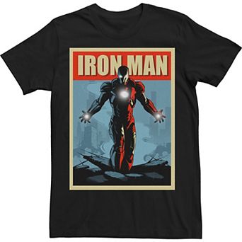 Big & Tall Marvel Iron Man Comic Book Cover Poster Tee