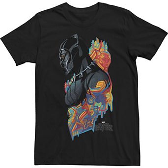 Big & Tall Marvel Black Panther Side Profile Artsy Portrait Tee