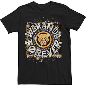 Big & Tall Marvel Black Panther Gleaming Square Logo Tee