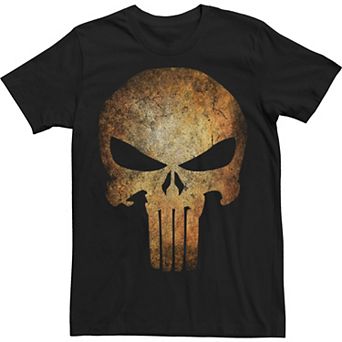 Big & Tall Marvel Punisher Rusted Skull Logo Tee