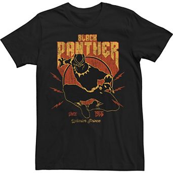 Big & Tall Marvel Black Panther Action Since 1966 Retro Vintage Tee