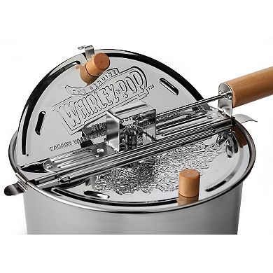 Wabash Valley Farms Stainless Steel Whirley-Pop Popcorn Popper with Hull-less Kernels Kit