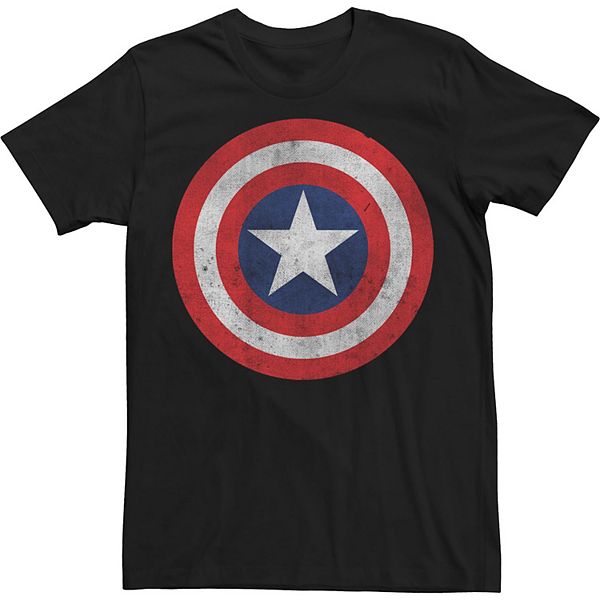 Big & Tall Marvel Captain Classic Crest Shield Logo Tee