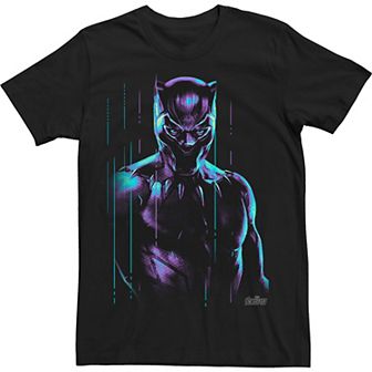 Big & Tall Marvel Infinity War Black Panther Neon Glow Tee