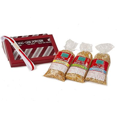 Wabash Valley Farms Stainless Steel Whirley Pop Popper & Hull-less Popcorn Gift Box Set