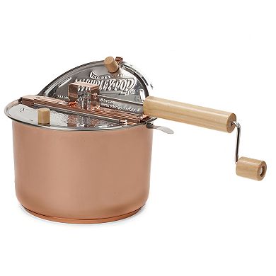 Wabash Valley Farms Copper-Plated Stainless Steel Whirley-Pop Popcorn Popper & Cello Popcorn Gift Set