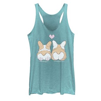 Juniors' Corgi Cuddle And Love Poster Graphic Tank Top