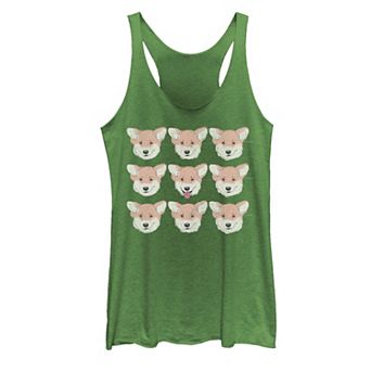 Juniors' Corgi Grid Group Shot Graphic Tank Top