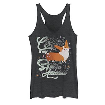 Juniors' Corgi Spirit Dog Graphic Tank Top