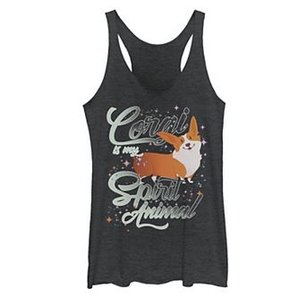 Juniors' Corgi Spirit Dog Graphic Tank Top