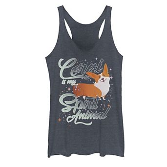 Juniors' Corgi Spirit Dog Graphic Tank Top