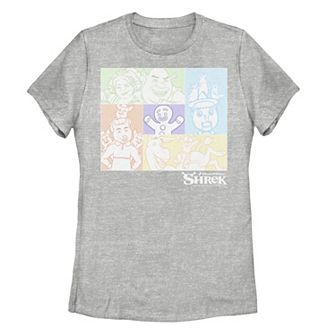Juniors' Shrek Group Shot Pastel Box Up Tee