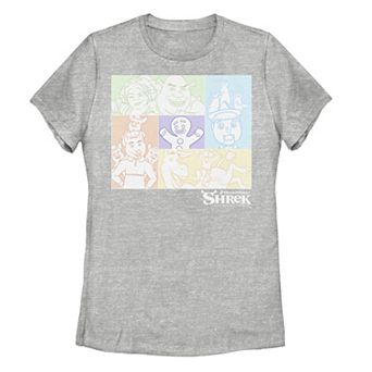 Juniors' Shrek Group Shot Pastel Box Up Tee
