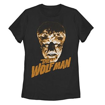 Juniors' Universal Wolfman Logo Big Face Graphic Tee
