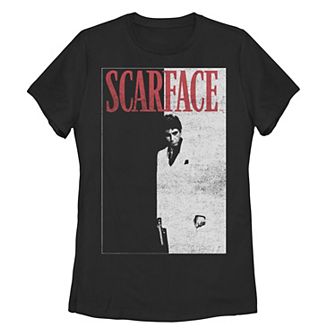 Juniors' Scarface Distressed Movie Poster Photo Graphic Tee