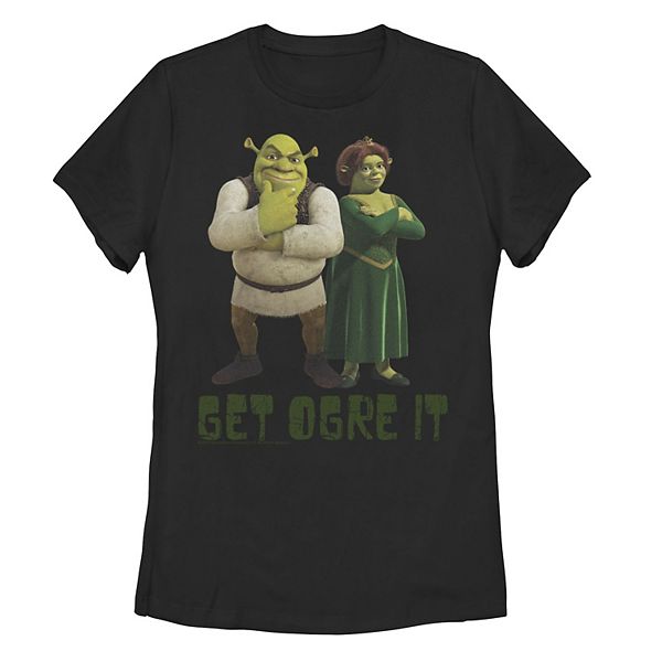 Shrek Fiona & Shrek Get Ogre It Text Poster | Postcard