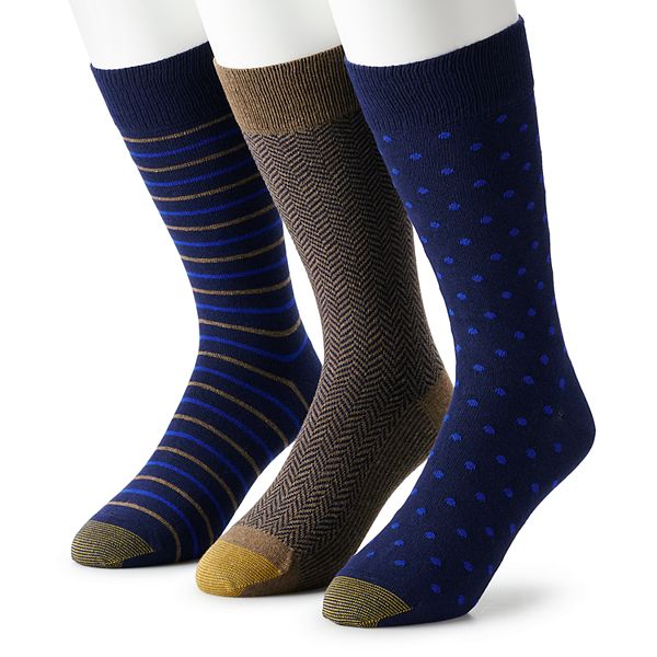 Men's GOLDTOE® 3-pack Patterned Crew Socks