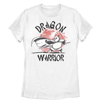 Juniors' Kung Fu Panda Dragon Warrior Action Pose Portrait Graphic Tee
